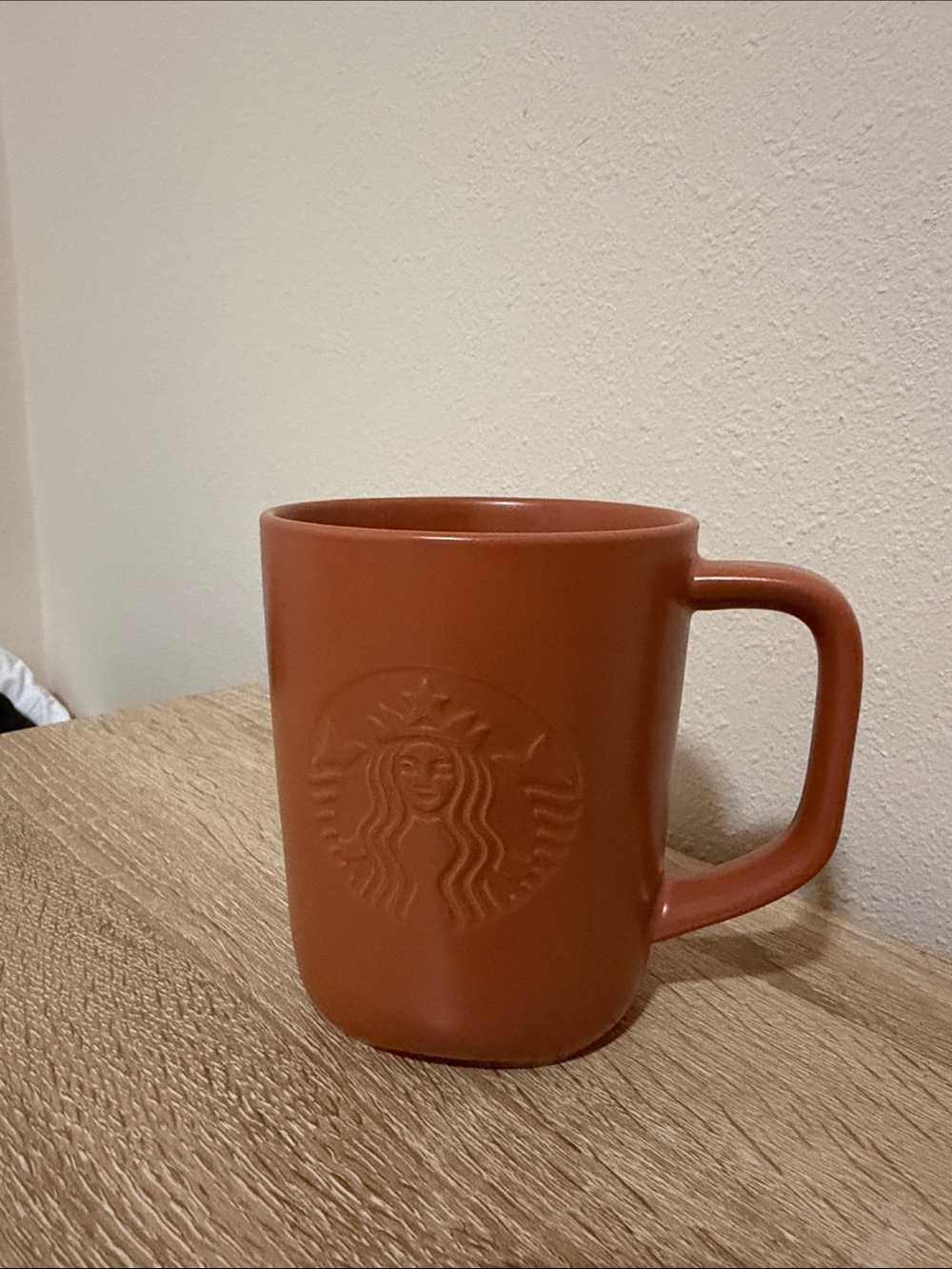 Starbucks Terracotta Matte Embossed Ceramic Mug